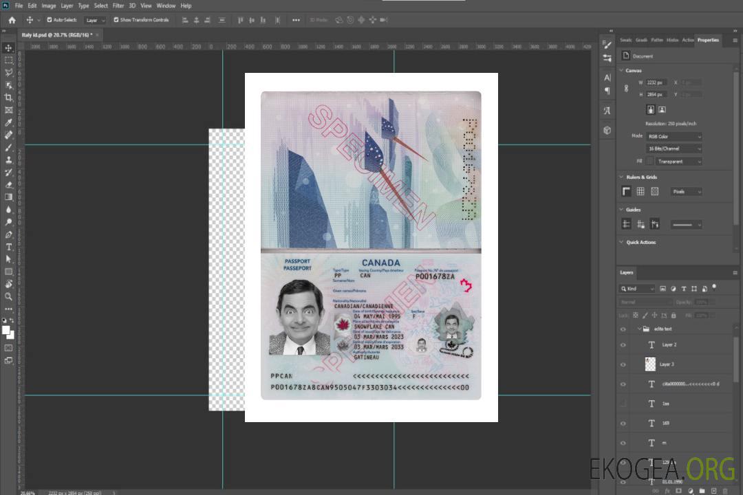 Passeport canadien 2023-présent template Passeport canadien 2023-présent template